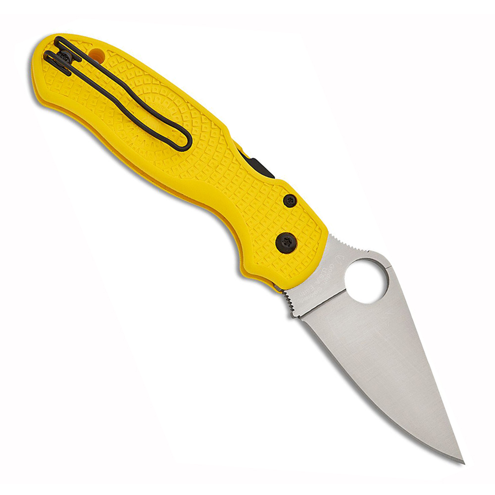 Spyderco Para 3 Salt Lightweight CPM-MagnaCut Satin Plain Yellow FRN C223PYL 2