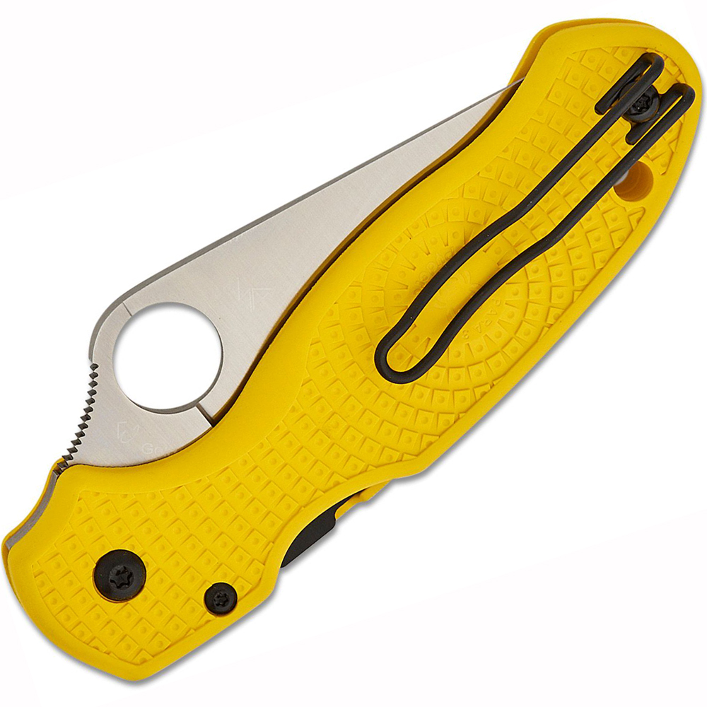 Spyderco Para 3 Salt Lightweight CPM-MagnaCut Satin Plain Yellow FRN C223PYL 4