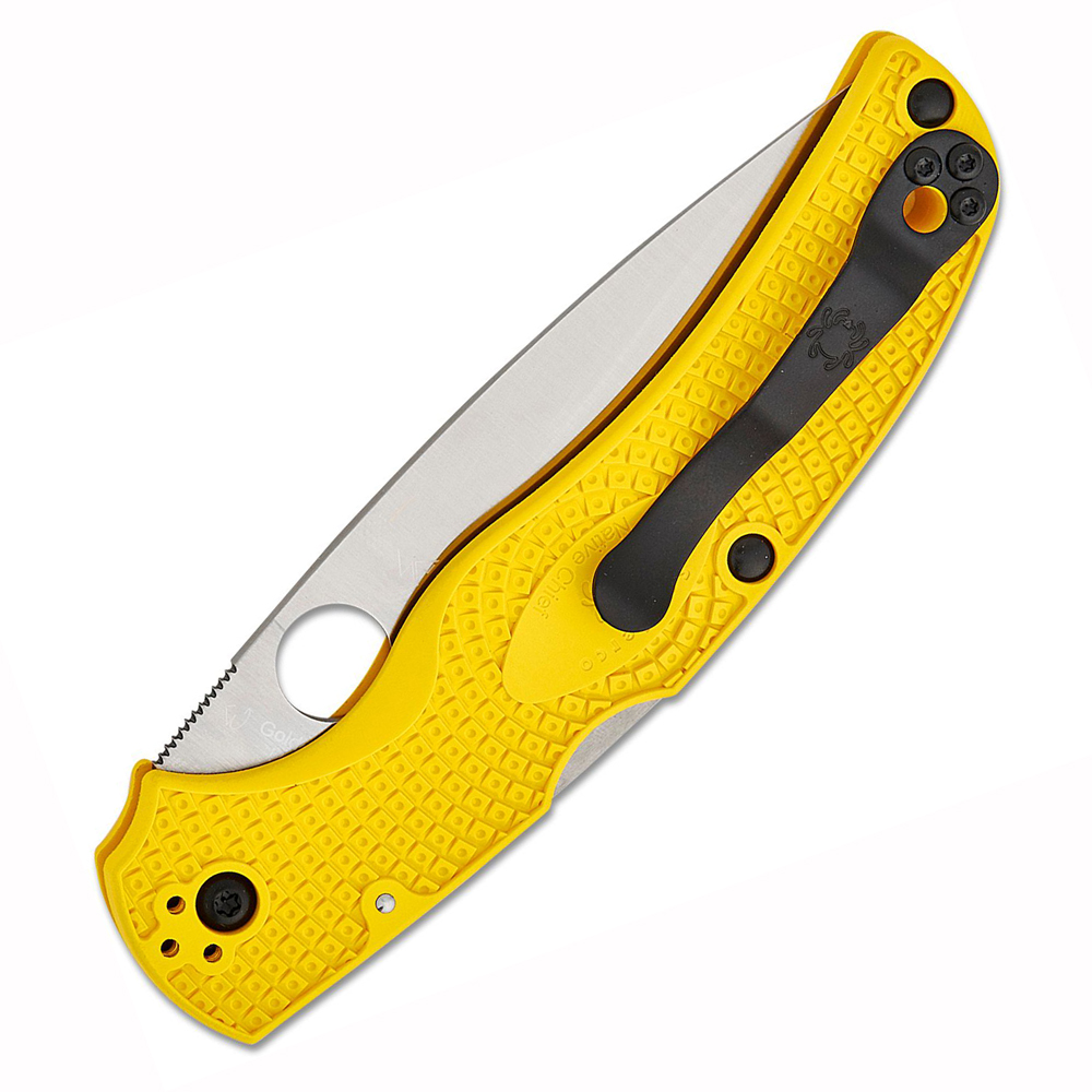 Spyderco Native Chief Lightweight Salt CPM-MagnaCut Satin Serrated Yellow FRN C244SYL 4