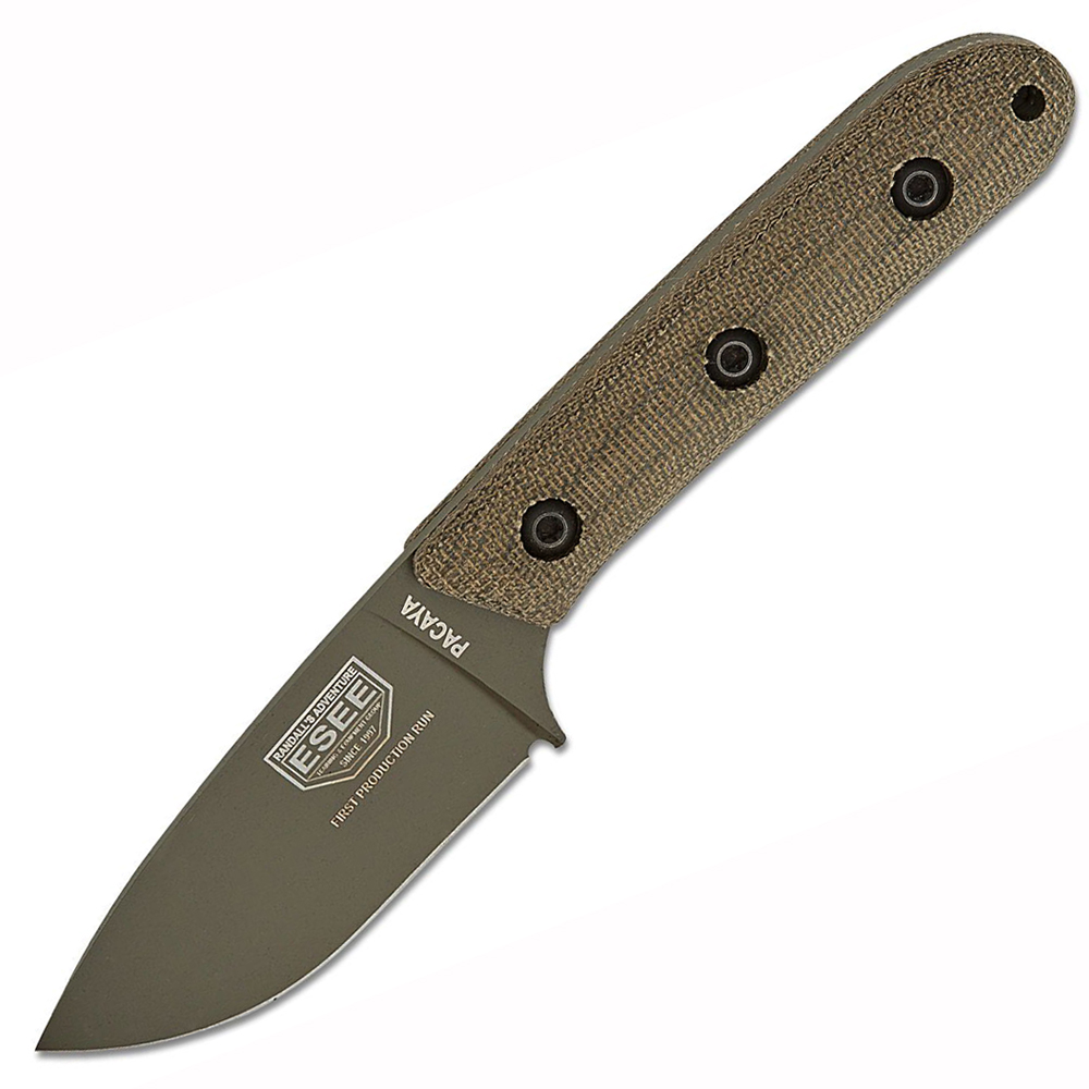 ESEE Pacaya CPM-3V Olive Cerakote Drop Point Olive Canvas Micarta PACAYA3VOD 1