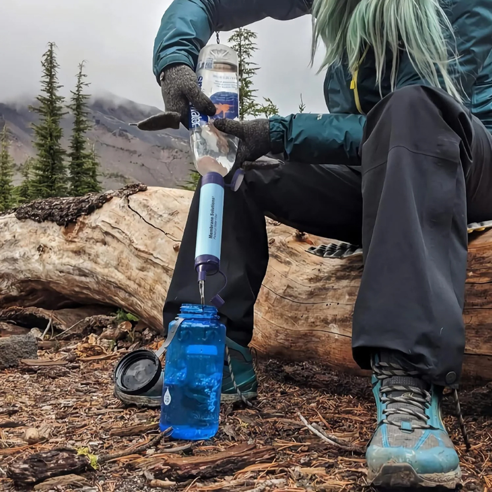 Membrane Solutions Water Filter Straw Blue water purification filter straw 9