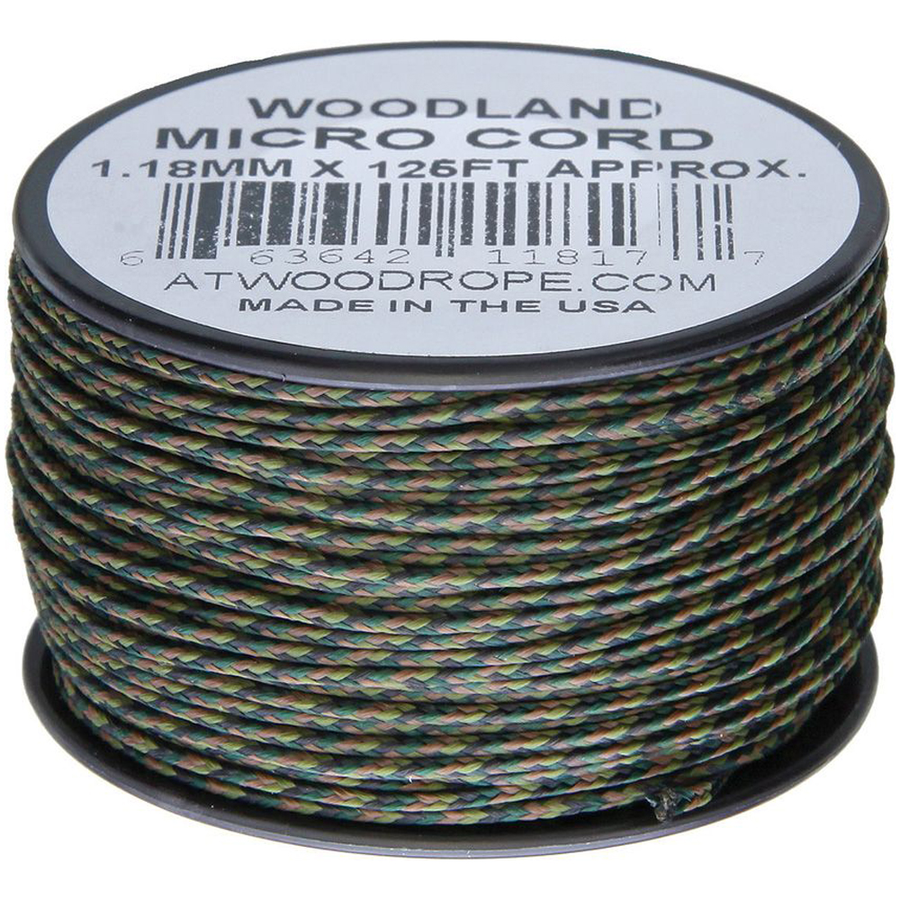 Atwood Rope Micro Cord 125 ft Woodland Braided Cord 1