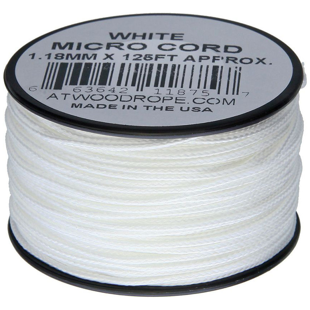 Braided Cord Atwood Rope Micro Cord 125 ft White 1