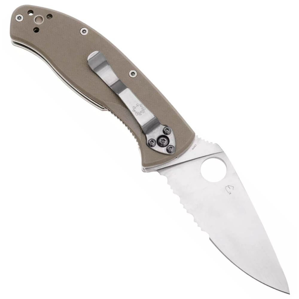 Spyderco Tenacious CPM-M4 Satin Combo Brown G10 C122GBNM4PS 3