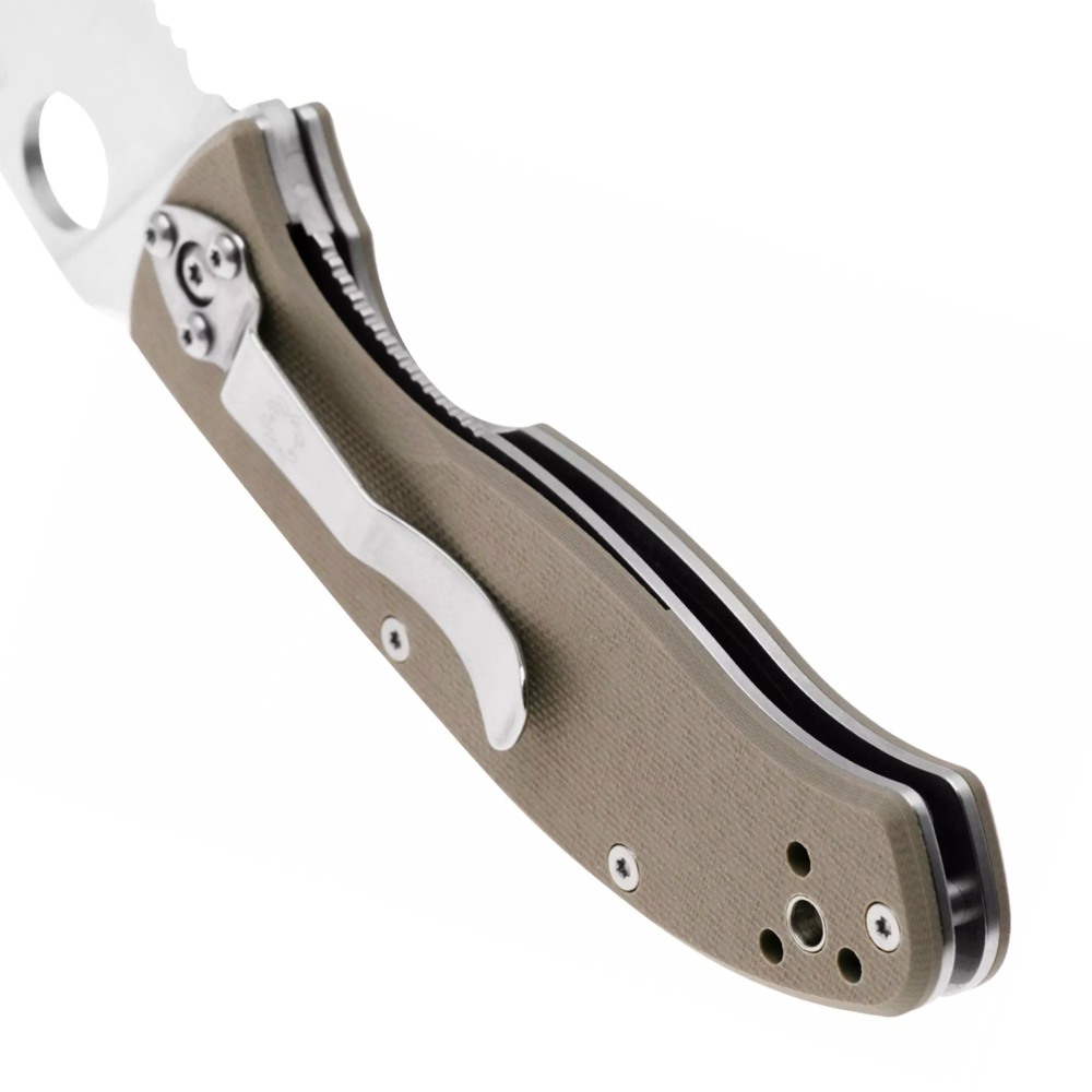 Spyderco Tenacious CPM-M4 Satin Combo Brown G10 C122GBNM4PS 5