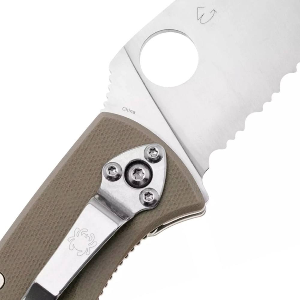 Spyderco Tenacious CPM-M4 Satin Combo Brown G10 C122GBNM4PS 6