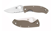 Spyderco Tenacious CPM-M4 Satin Combo Brown G10 C122GBNM4PS
