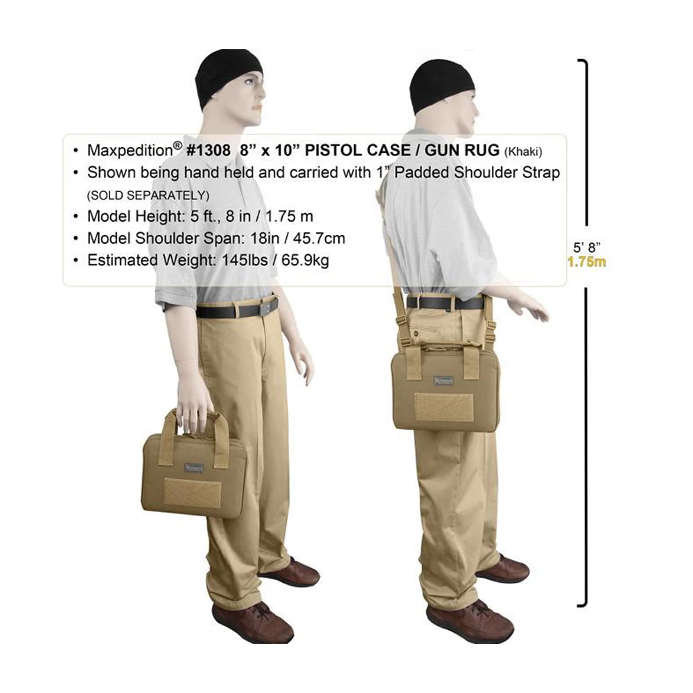 Maxpedition 8 x 10 in Pistol Case Black MX1308B 10