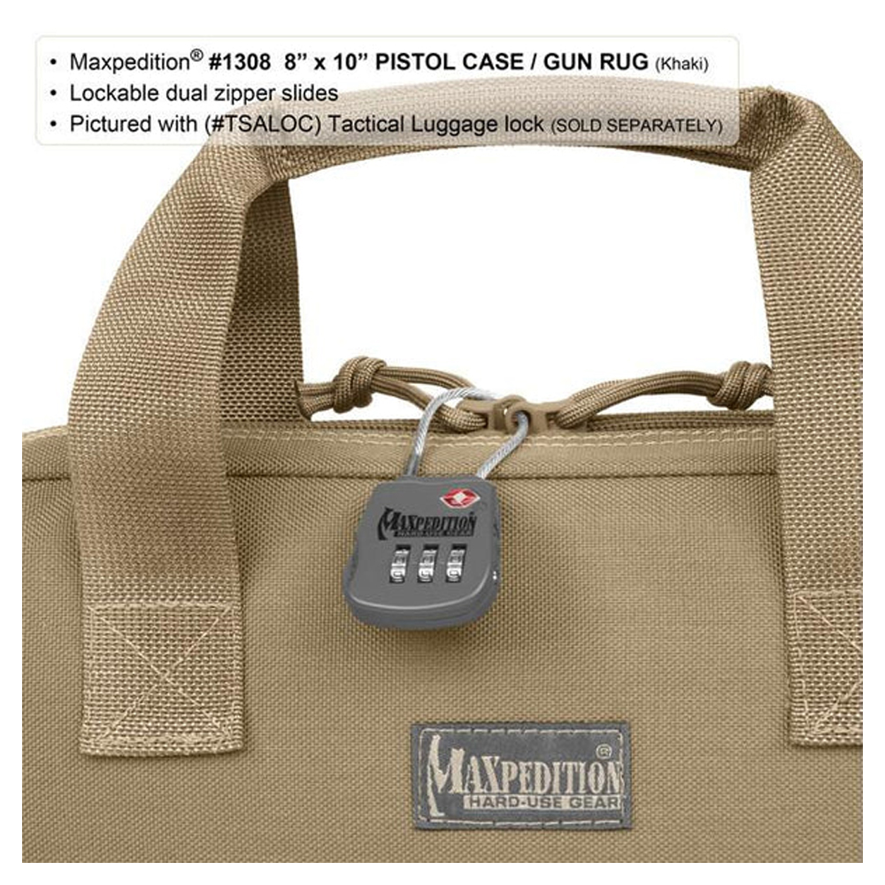 Maxpedition 8 x 10 in Pistol Case Black MX1308B 5