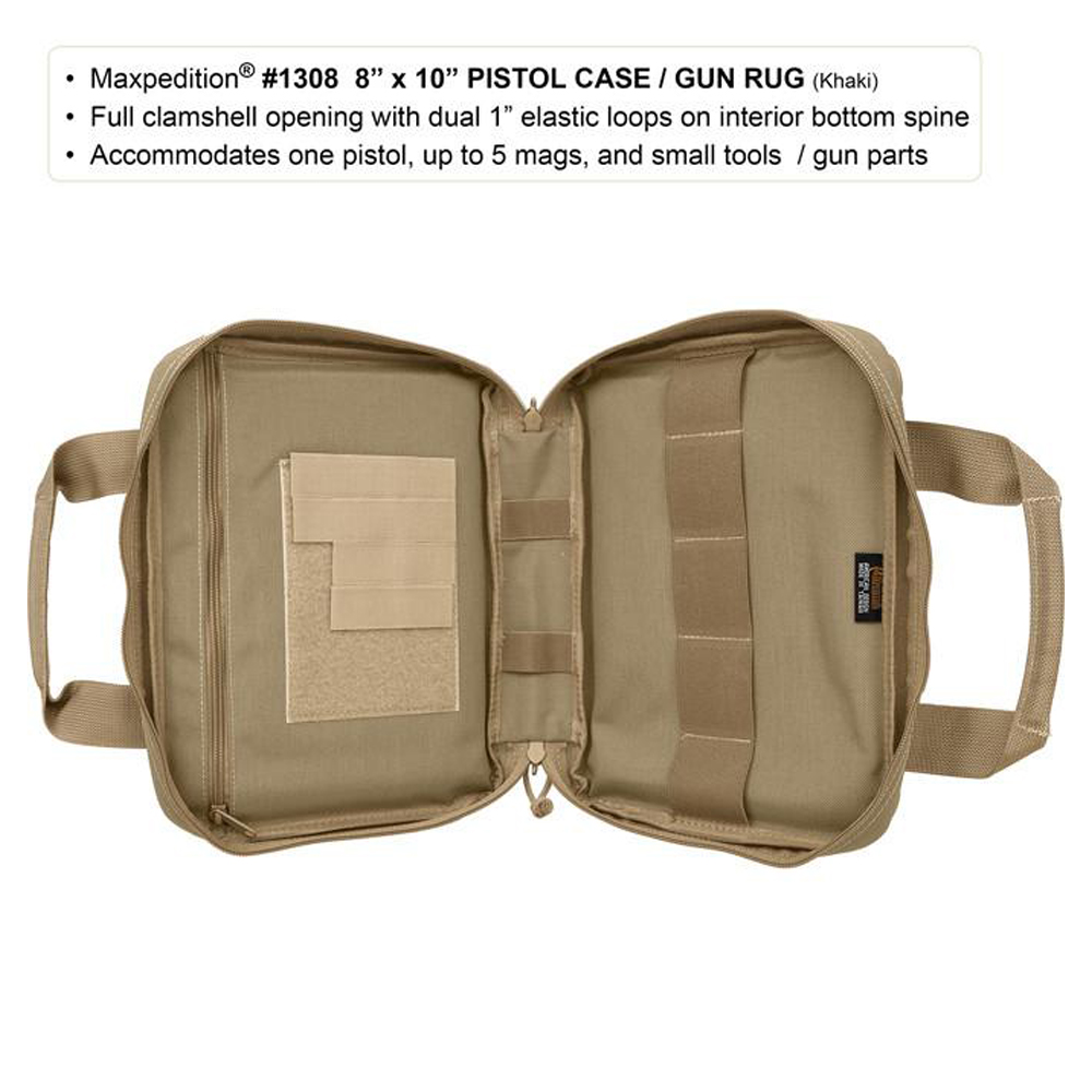 Maxpedition 8 x 10 in Pistol Case Black MX1308B 6
