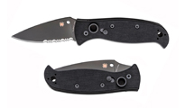 Spyderco Autonomy 2 AUTO LC200N Black DLC Combo Blade Black G10 C165GPSBBK2