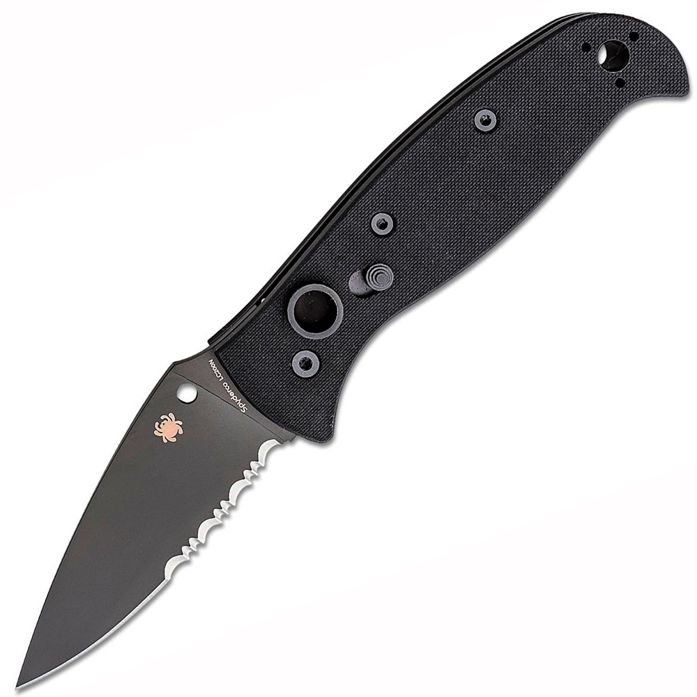 Spyderco Autonomy 2 AUTO LC200N Black DLC Combo Blade Black G10 C165GPSBBK2 1