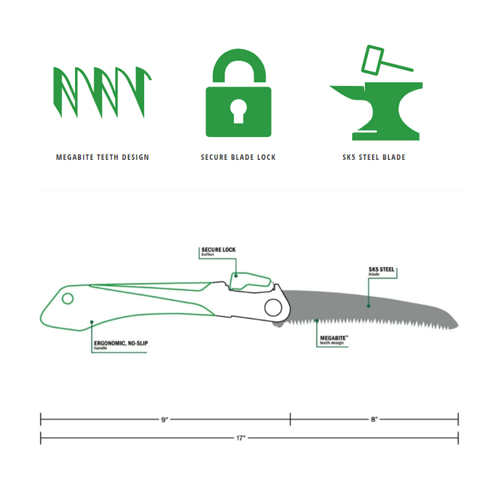 Hooyman Saws Megabite Hand Saw 110050 Folding Saw 3