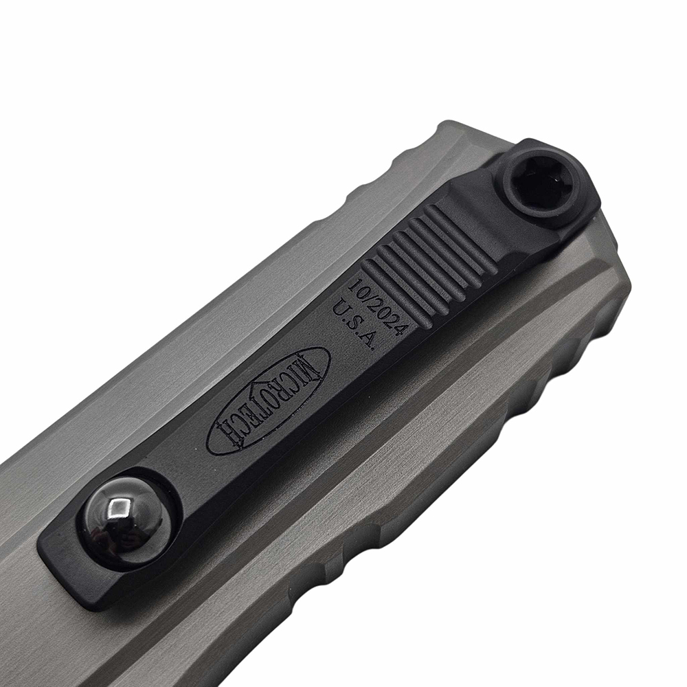 Microtech Cypher II D/E Black Full Serrated Natural Clear 1242-3NC 7