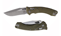 Microtech Amphibian RAM-LOK Manual Folding Bohler M390MK Apocalyptic Clip Point Plain OD Green Frag Pattern G10 Handles 137RL-10APFRGTOD