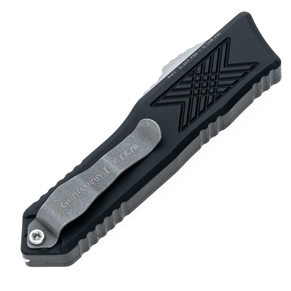 Guardian Tactical GTX-025 OTF Elmax Stonewashed Tanto Black Aluminum 12-3521 5