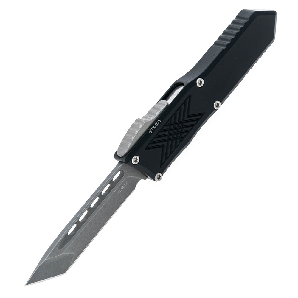 Guardian Tactical GTX-025 OTF Elmax Stonewashed Tanto Black Aluminum 12-3521 1