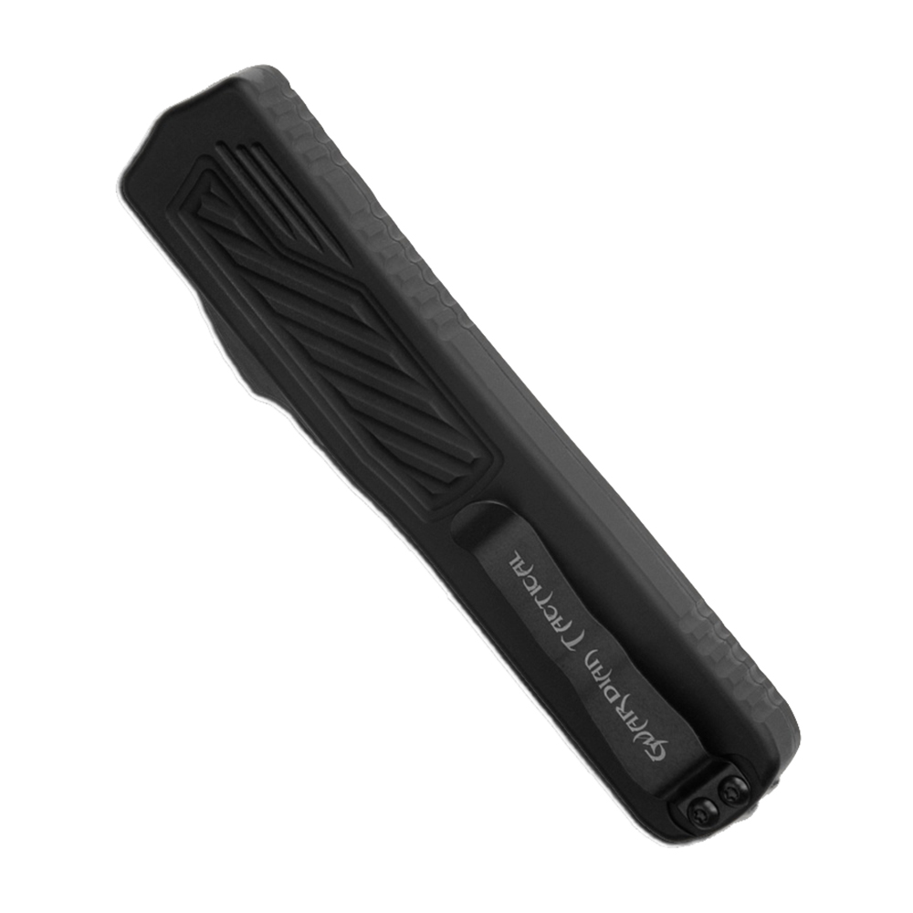 Guardian Tactical Scout Auto OTF Elmax Black Partially Serrated Clip Point Black Sculpted Aluminum 14-3112 3