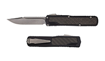 Guardian Tactical Scout Auto OTF Elmax Stonewashed Clip Point Black Sculpted Aluminum with Carbon Fiber Inlay 14-2511