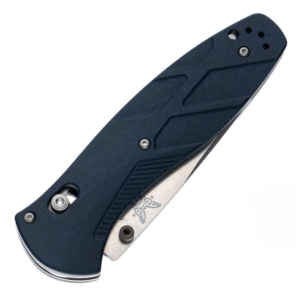Benchmade 581-03 Barrage AXIS Assisted S30V Stonewashed Drop Point Blade Blue Canyon Richlite Handles 4