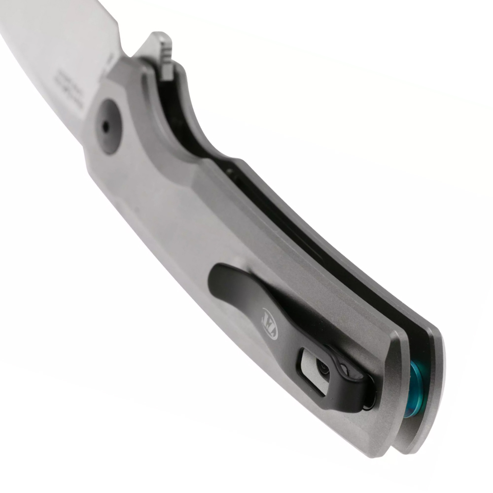 Zero Tolerance 0044 Button Lock CPM-S45VN Two-Tone Drop Point Bead Blasted Titanium 4