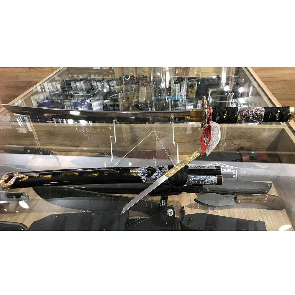 GLADIUS Wakizashi Decorated Black Gold Handle 162157 9