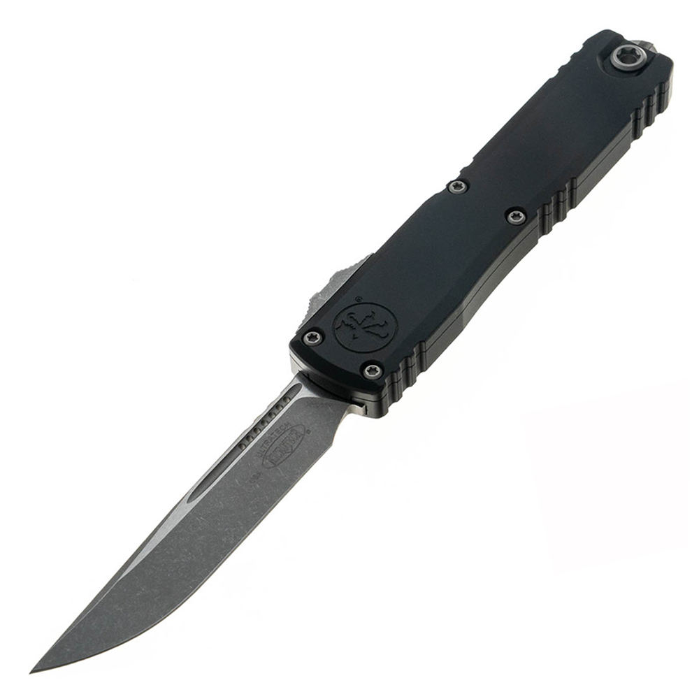 Microtech Ultratech Gen III ZBP Auto OTF Apocalyptic Plain Drop Point Black Aluminum 1121-10AP 1