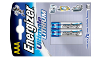 AAA Batteries Energizer Ultimate LITHIUM