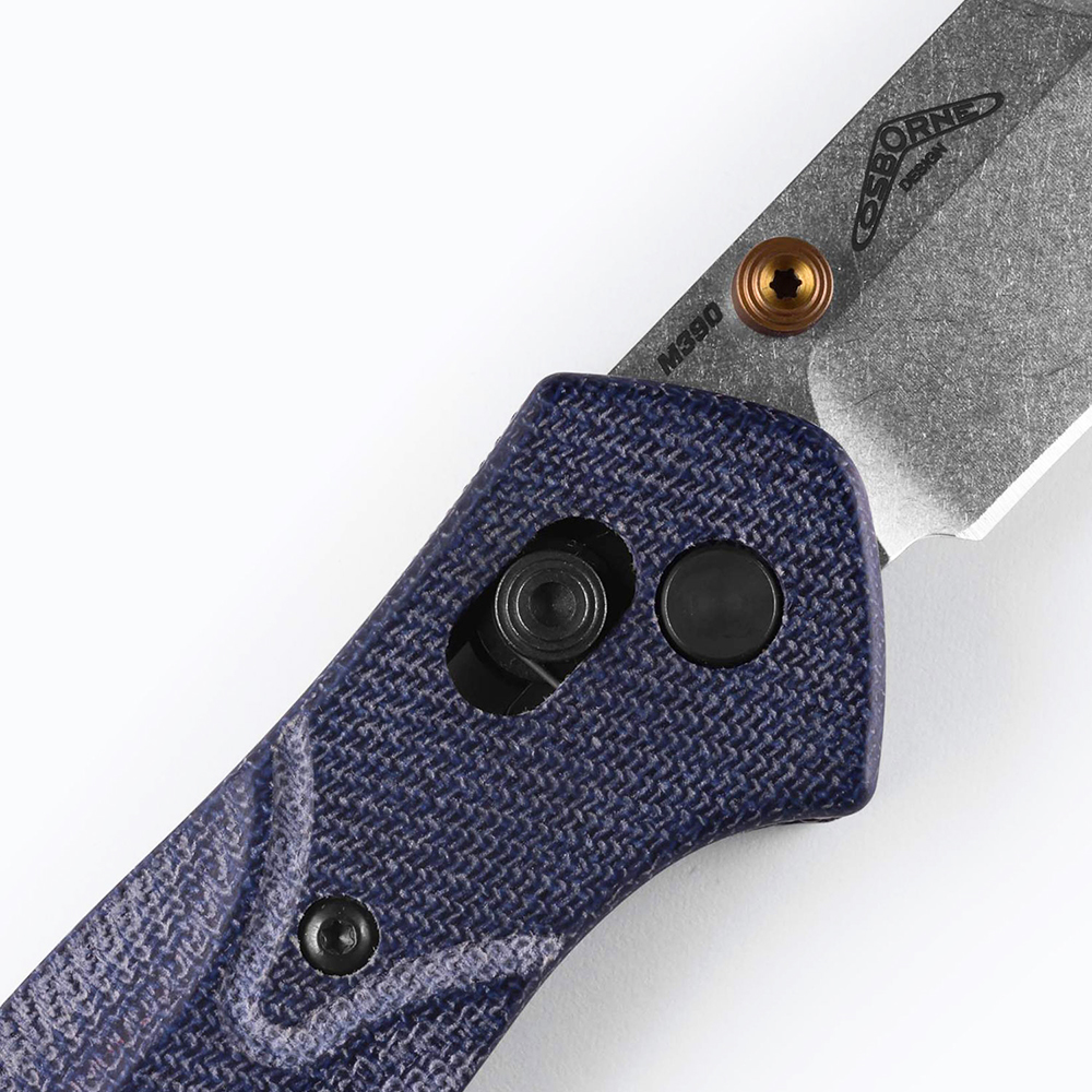 Benchmade 940-04 Osborne M390 Satin Plain Denim Micarta 4