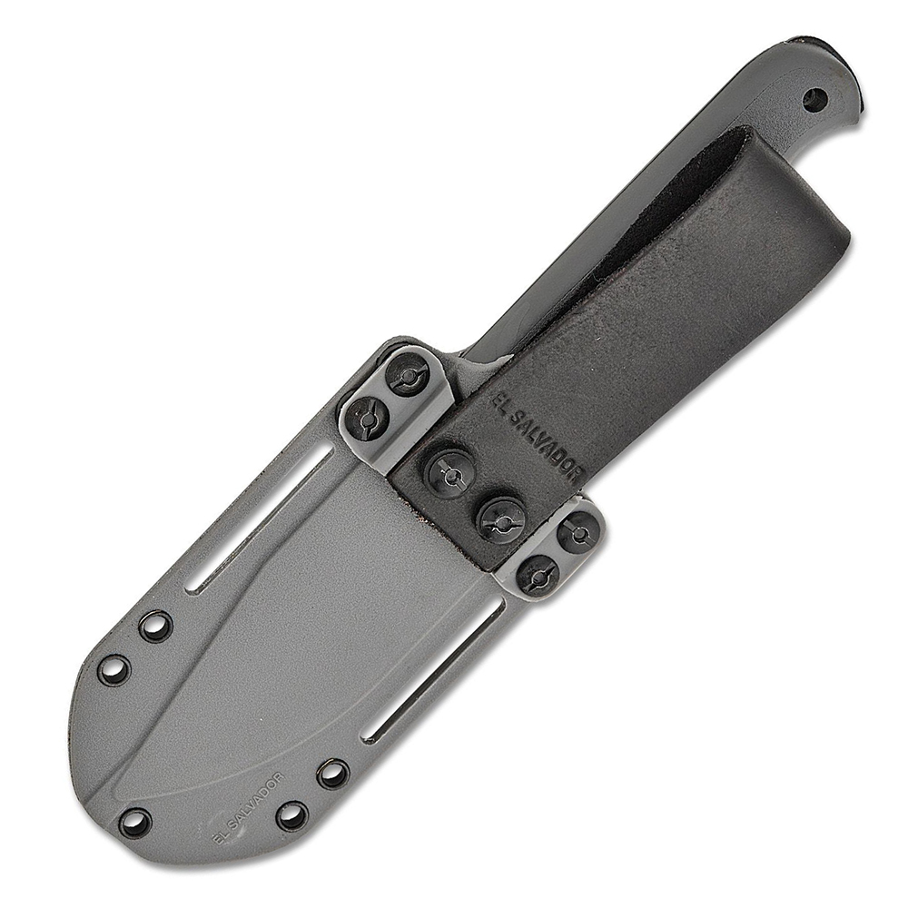 Condor Fighter Fixed Blade 1075 Carbon Steel Black Cerakote Clip Point Rhino Gray Polypropylene 4