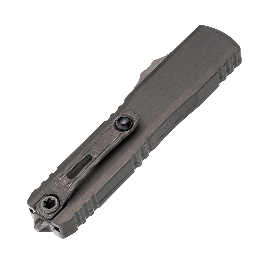 Microtech Ultratech Gen III ZBP Auto OTF Apocalyptic Plain Tanto Natural Clear Aluminum 1123-10APNC 4