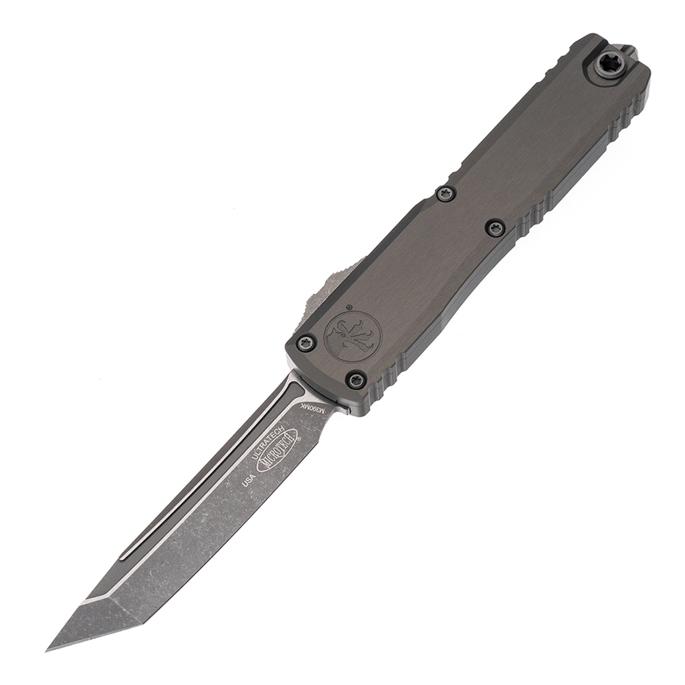 Microtech Ultratech Gen III ZBP Auto OTF Apocalyptic Plain Tanto Natural Clear Aluminum 1123-10APNC 1