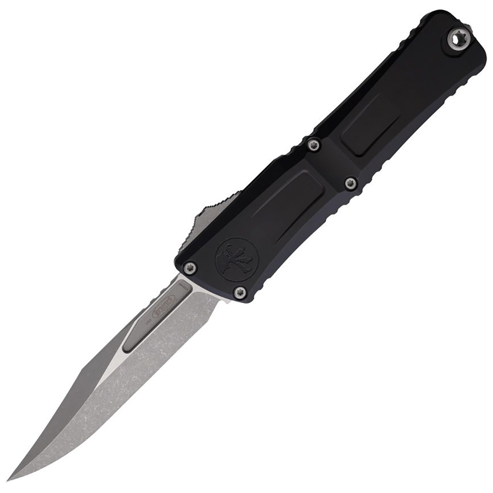 Microtech Combat Troodon Gen III AUTO OTF M390MK Apocalyptic Bowie Black Aluminum Handles 1146-10AP 1