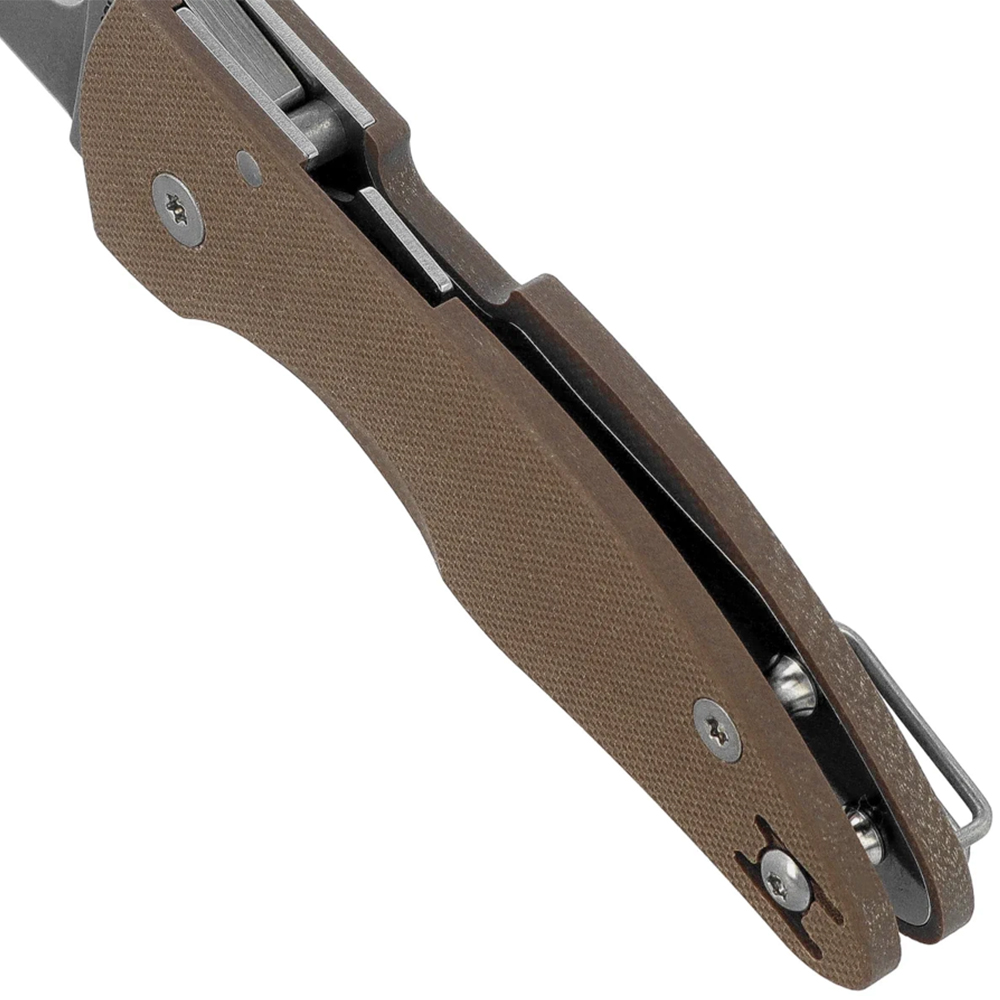 Spyderco MicroJimbo Sprint Run CPM-15V Stonewashed Plain Brown G10 C264GPBN15V 7