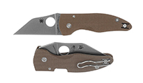 Spyderco MicroJimbo Sprint Run CPM-15V Stonewashed Plain Brown G10 C264GPBN15V