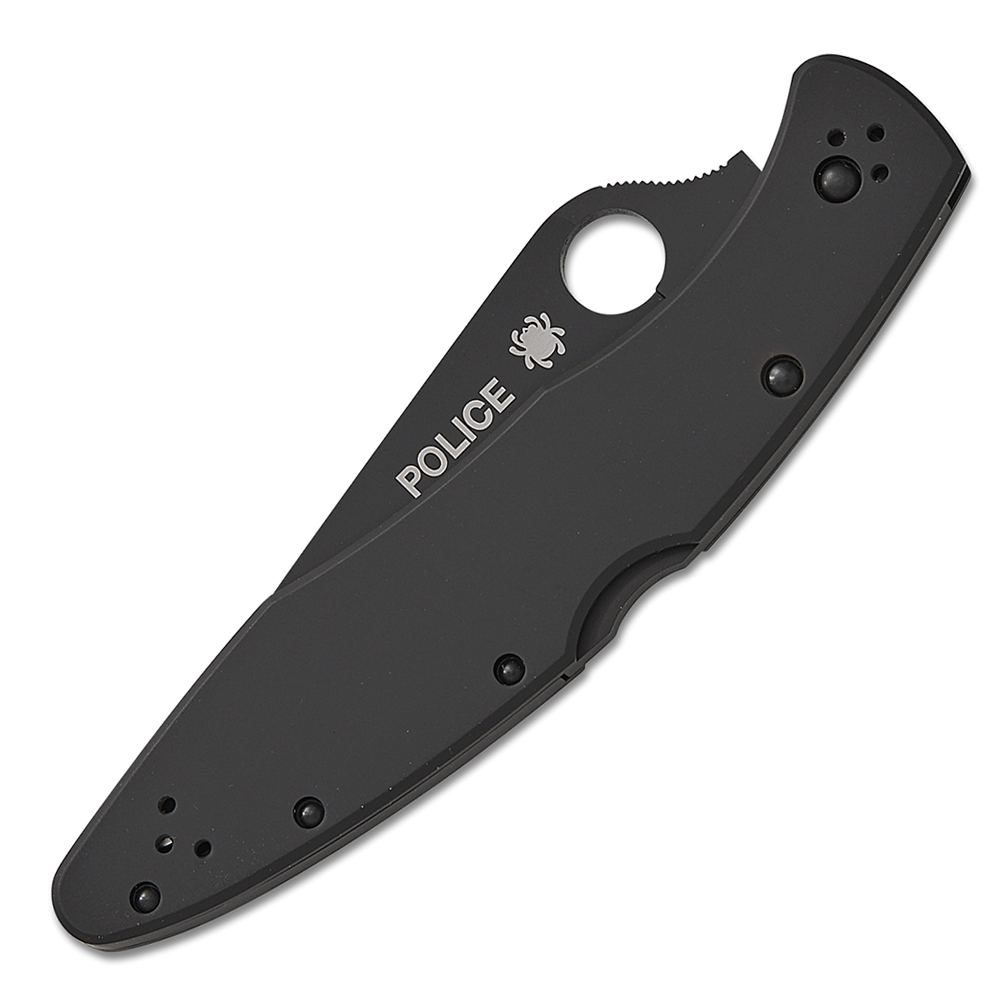 Spyderco Police VG-10 Black TiCN Plain Blade C07BKP 4