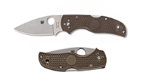 Spyderco Native 5 Lightweight Sprint Run CPM-15V Stonewashed Plain Brown FRN C41PBN15V5