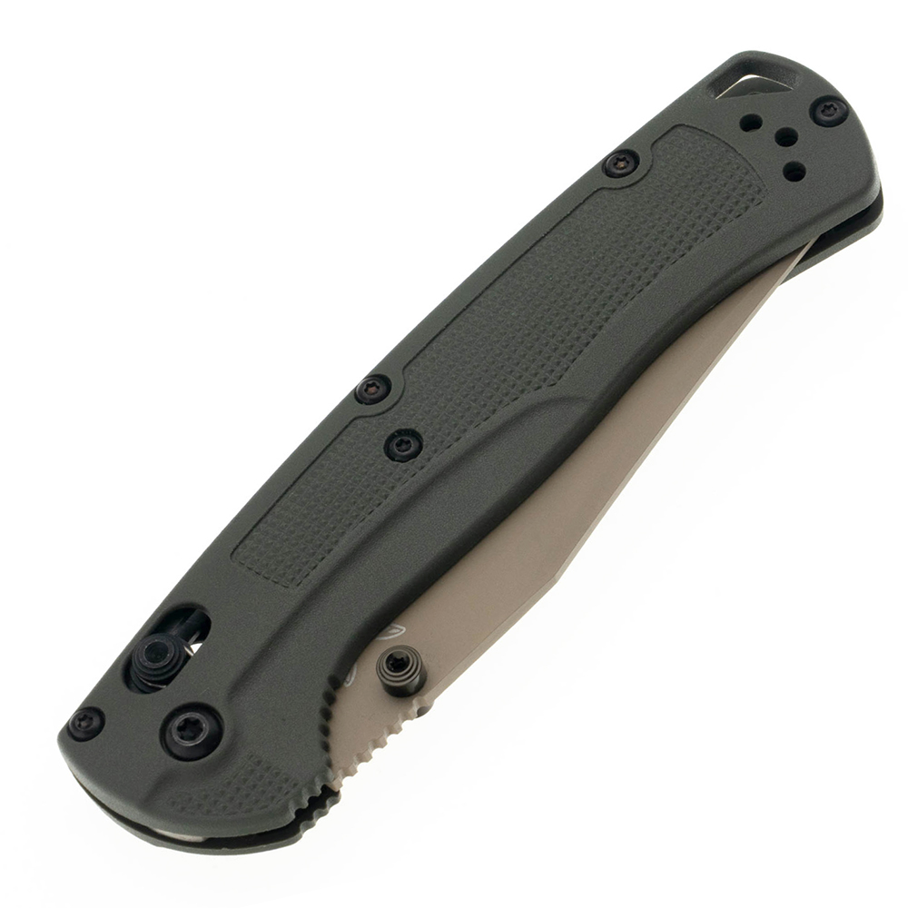Benchmade Taggedout Tan Cerakote Elmax Deep Olive Grivory Handles 15536TN-02 4