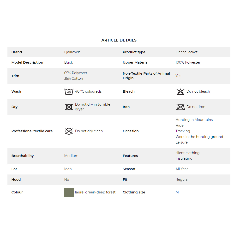 Fjallraven Buck Deep Forest Fleece Jacket 3