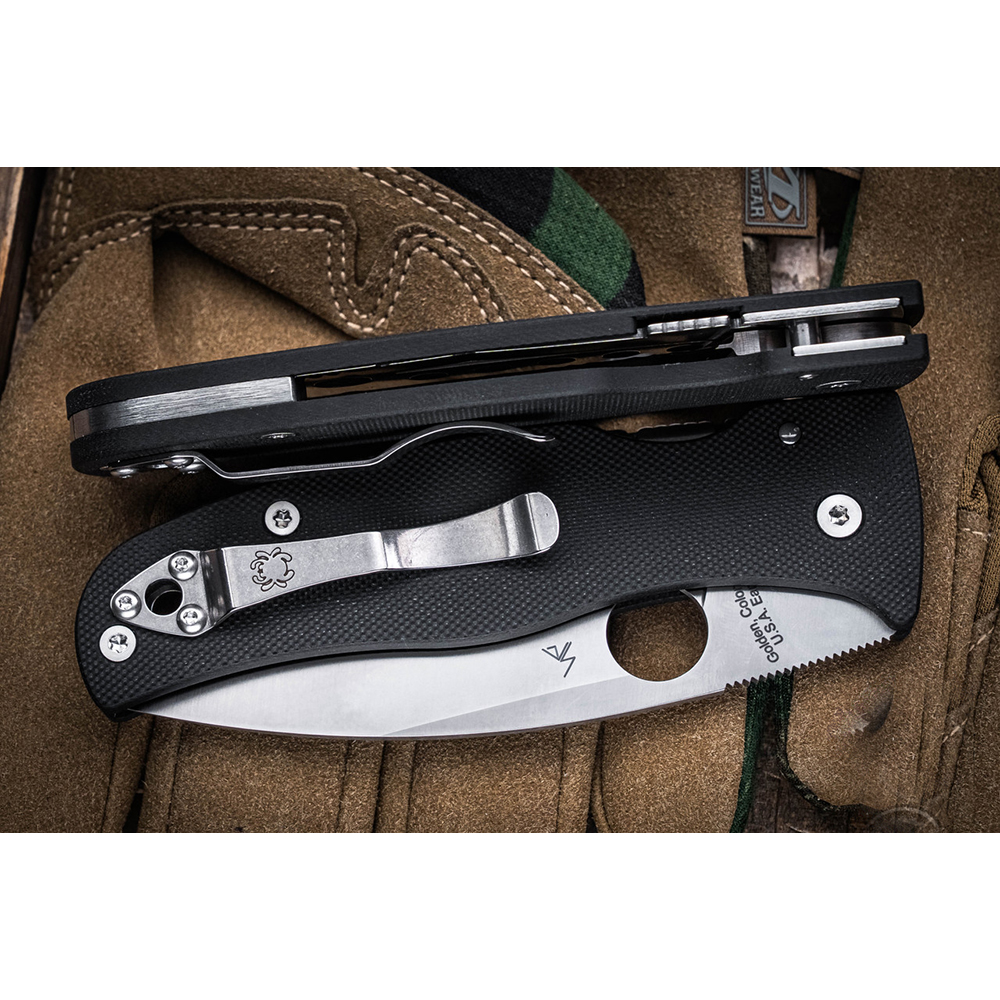 Spyderco Bodacious S30V Satin Leaf Shaped Serrated C263GS 5