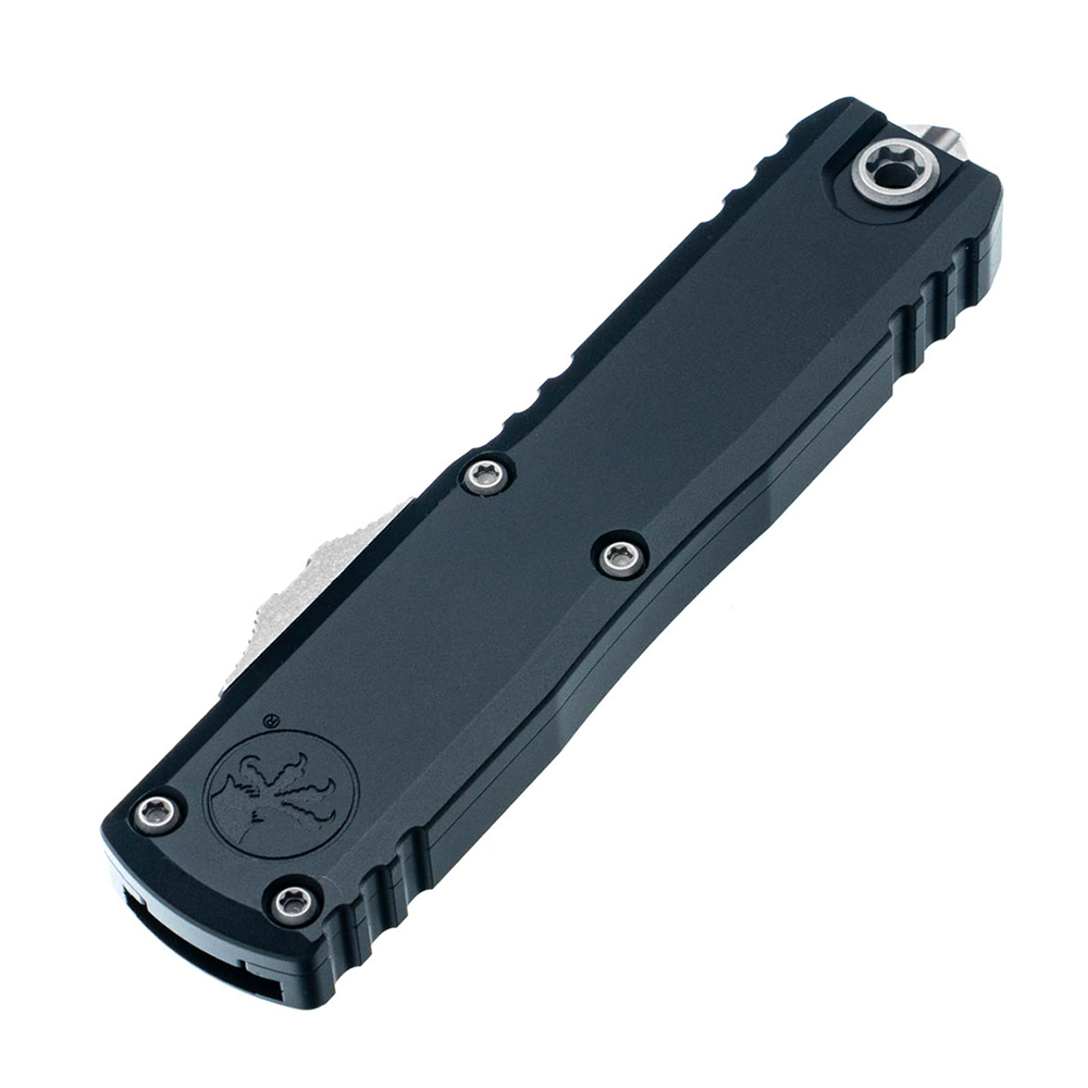 Microtech UTX-85 Gen IV AUTO OTF M390MK Apocalyptic Double Edge Dagger Black Aluminum Handles 12324-10AP 3
