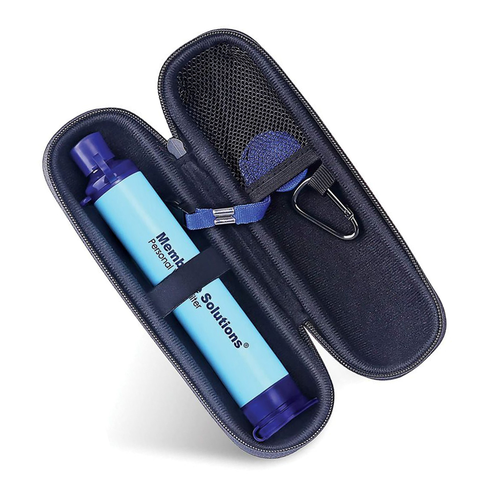 Water Filter Straw with Case for Water Purification Membrane Solutions Water Filter Straw Blue with Case 1