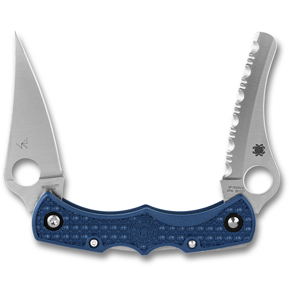 Spyderco Dyad Jr. CPM-SPY27 Lightweight Sprint Run Cobalt Blue FRN C39PSCBL 2