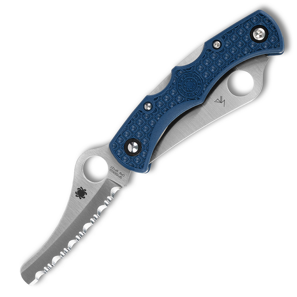 Spyderco Dyad Jr. CPM-SPY27 Lightweight Sprint Run Cobalt Blue FRN C39PSCBL 5
