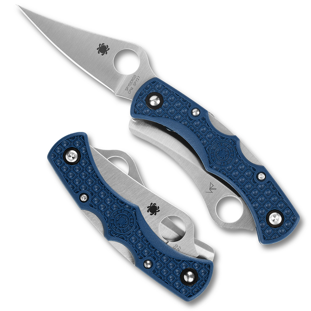 Spyderco Dyad Jr. CPM-SPY27 Lightweight Sprint Run Cobalt Blue FRN C39PSCBL 1