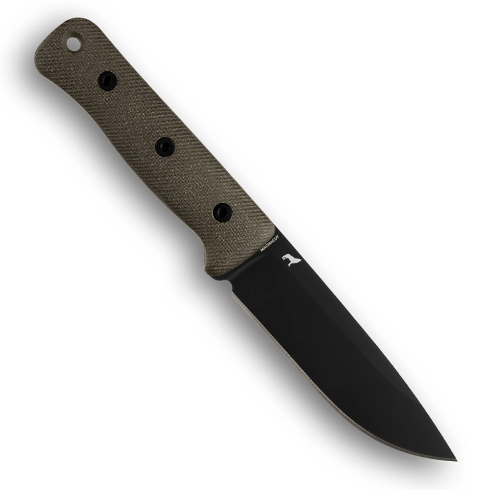 Reiff Knives F5 GEN2 Field Survival Knife CPM MagnaCut Black DLC Green Canvas Micarta 2