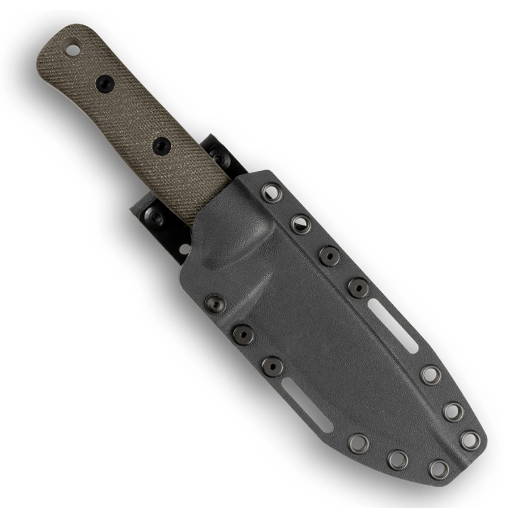Reiff Knives F5 GEN2 Field Survival Knife CPM MagnaCut Black DLC Green Canvas Micarta 3