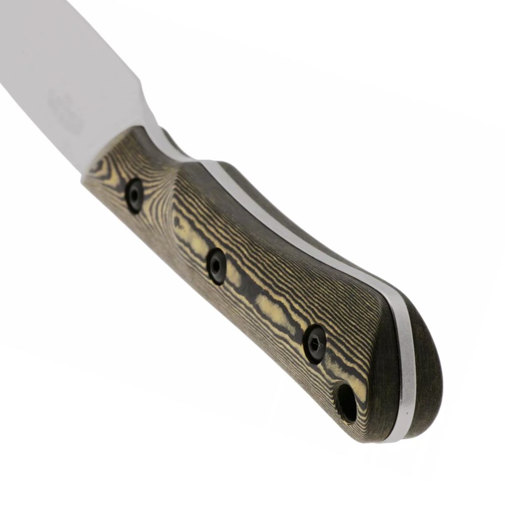 White River Brave CPM-MagnaCut Stonewashed Drop Point Maple Brown &amp; Black Richlite WRSS-BRV-RMB 5