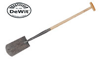 DeWit Forged Allround Gardening Spade with Shoesteps and 75cm T-handle 2051