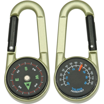 Explorer Carabiner with Compass and Thermometer 1